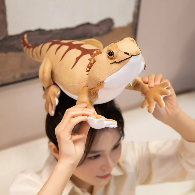 42/54cm Kawaii Long Soft Bearded Dragon Plush Toy Real Life Reptile Lizard Stuffed Animal Cute Room Decor Gift for Boy And Girl