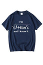 Mathematical Formula Tanc Pure Cotton Printed Fashionable Men's and Women's Short Sleeved Summer New Personalized Casual T-shirt