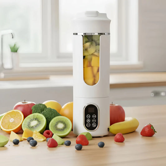 New 530ml Portable Juicer Wireless USB Charging Crushed Ice Electric Juicing 12 Blade 4 Gears 7.4V Mini Fresh Juice Blender