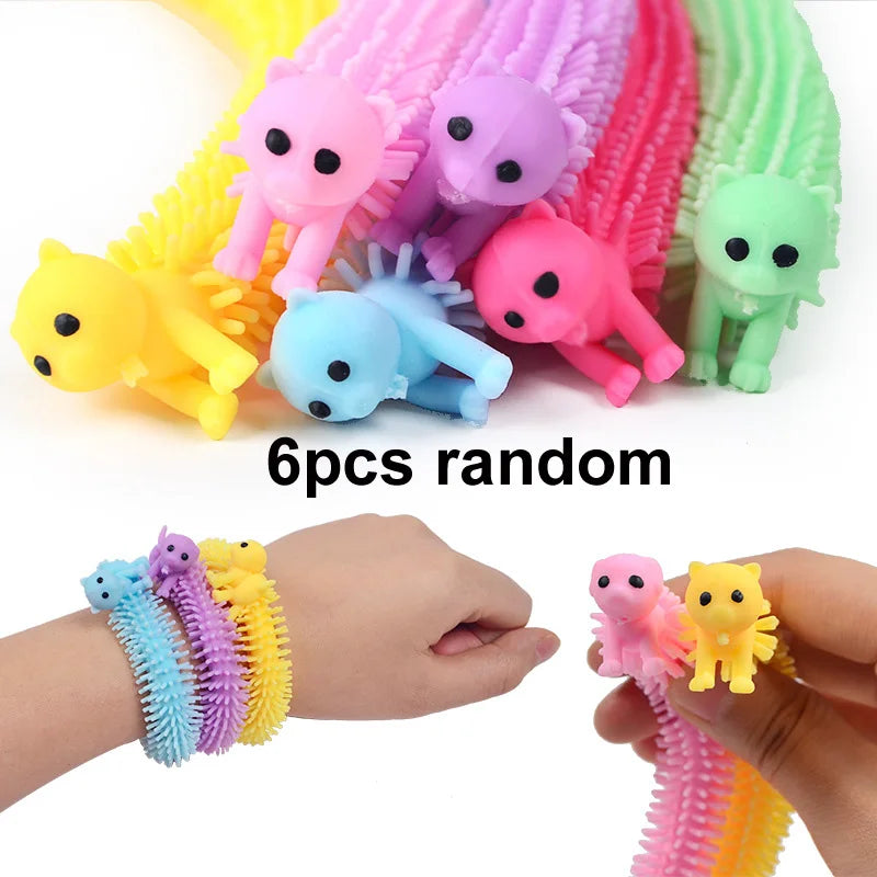 Cute Caterpillar Unicorn Animals Squishy Kids Sensory Fidget Decompression Toys for Children Adults Autism Stress Relief Gifts