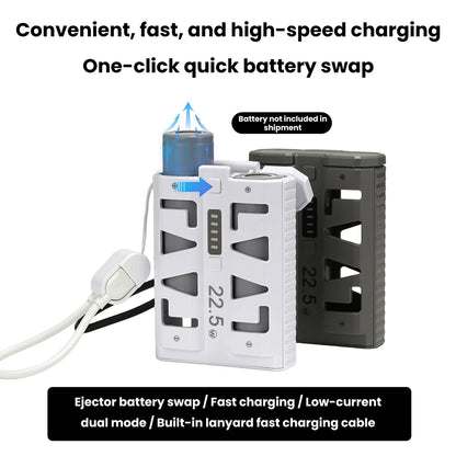 2x 21700 Power Bank Box DIY Kit 22.5W Fast Charging Dual Mode Battery Case One-Click Battery Swap Phone Charging Not Batteries