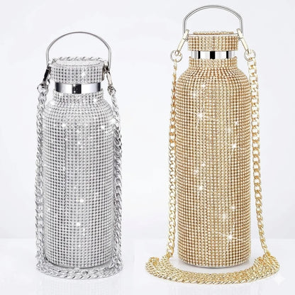 Bling Water Bottle Rhinestone, Diamond Glitter Cup, Stainless Steel Thermal Bottle, Refillable Water Bottle, Water Bottle
