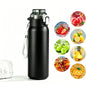 LUSQI 304 Stainless Steel Vacuum Insulated Water Bottle With 7 Flavor Pods 600/800ml Portable Thermos Outdoor Sports Water Cup