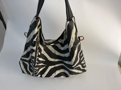 SHELKSBAG Designers Luxury Women Bags 2025 Fashion Zebra Stripes Handbag Large Capacity High Quality Chic Novelty Shoulder Bag