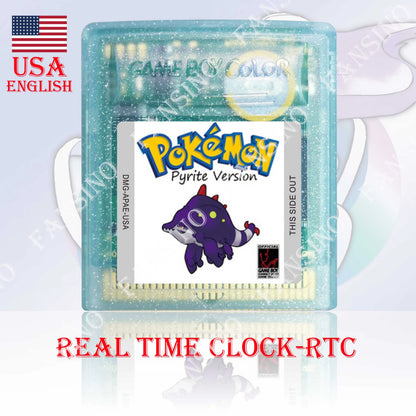 GBC Real Time Clock Pokemon Pyrite (v1.0) High Quality GBC Video Game Cartridge With Battery For GBA/GBC Series Console