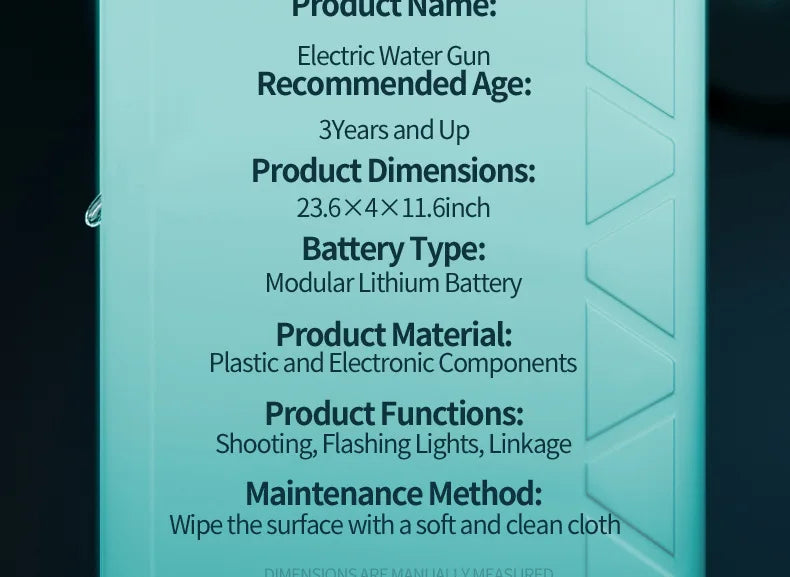 MK9 Children Pulse Electric Water Gun Automatic Water Absorption Induction Flash Light Water Blaster Summer Outdoor Toy for Kids