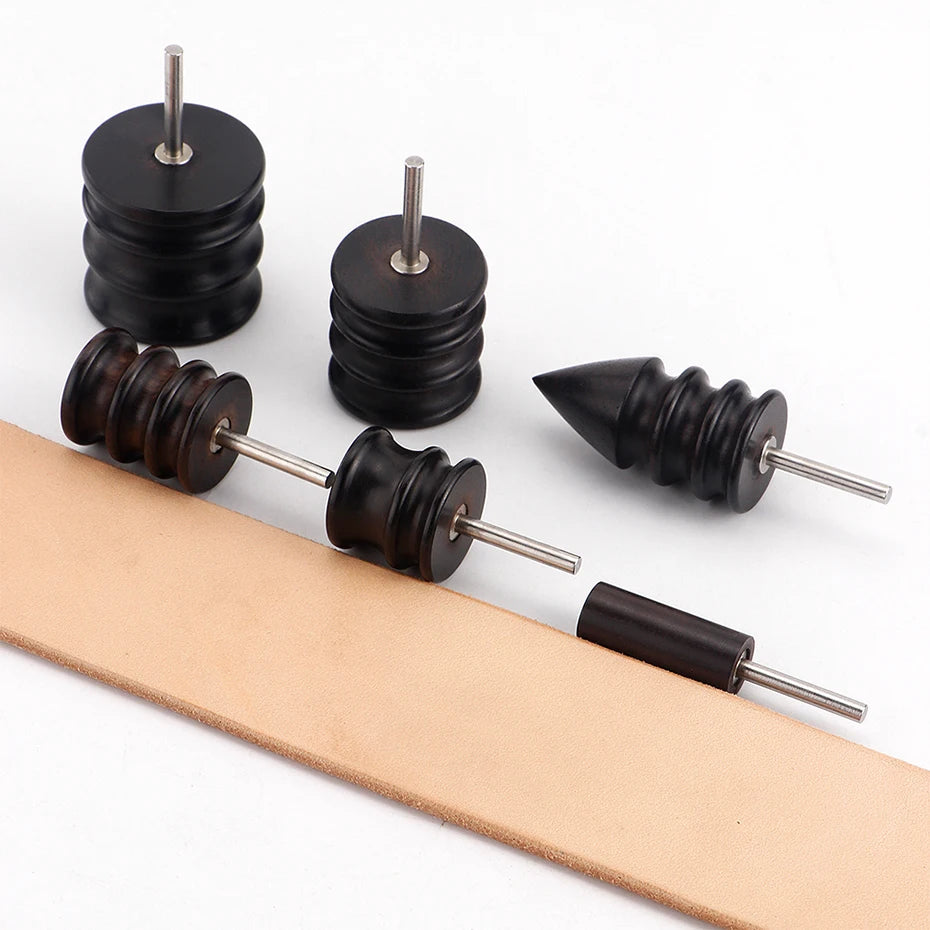 Leather Burnished Bits for Rotary Burnisher Tools PU Leather Burnishing Tool Tips for Clean Edges of DIY Leather Crafts Projects