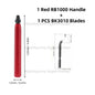 RB1000 Hand Metal Deburring Tool Red with 360 Degree Rotating Blades for 3D Printing Wood Metal Plastic Aluminum Copper Steel