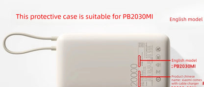 Silicone Protective Case for Xiaomi Power Bank 20000 33W Dustproof Dirt-proof Cover for Power Bank PB2033M with Cable Organizer