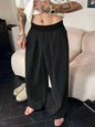 Men's Wide Leg Pants Casual Loose Fit Streetwear Trousers Fashion Hip Hop High Street Man Jogger Pant Solid Color Suit Pants