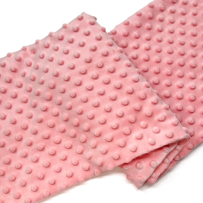Minky Dot Fabric For Baby Comfort Blankets 1mm Pile Length Polyester Single Sided Swaddle Baby Crying Comfort Plush Fabric