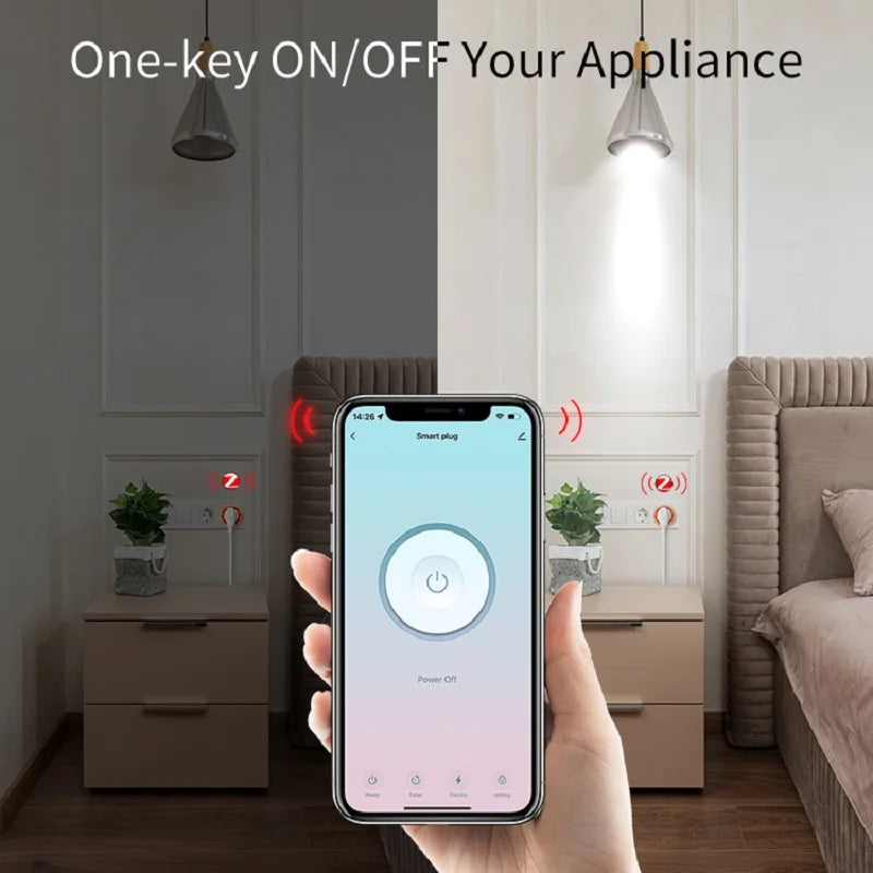 Tuya Zigbee EU Plug 16A Smart Home Voice Control Energy Monitoring Child Lock Schedule Timer Power Socket for Alexa Google Home