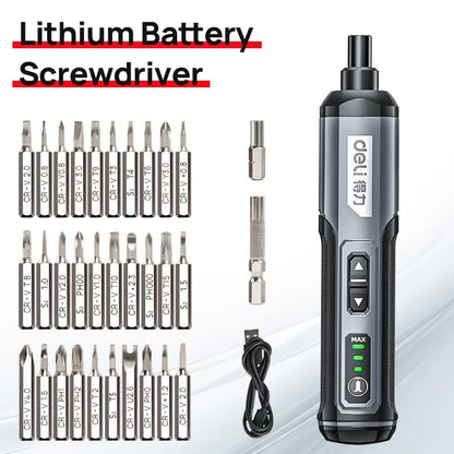 Bezprzewodowy wkrętak elektryczny akumulatorowy 2000 mAh Li-Ion Mini wiertarka 4 V Zestaw elektronarzędzi do konserwacji i napraw domowych