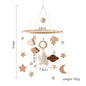 Baby Soft Felt Cartoon Wool Ball Seashell Rattles Hanging Bed Bell Newborn Mobile Crib Wooden Bracket Montessori Education Toys