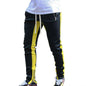 2025 New Men Sweatshirts Jogging Pants Men Casual Pants Men Stylish Color Block Zip Pockets Drawstring Sports Skinny Pants Trous