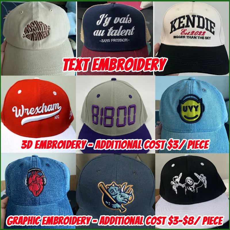 Fedoryn Custom Embroidery Baseball Cap for Men and Women DIY Design Mesh Cap LOGO Print Hat Quality Truck Hat Wholesale Unisex