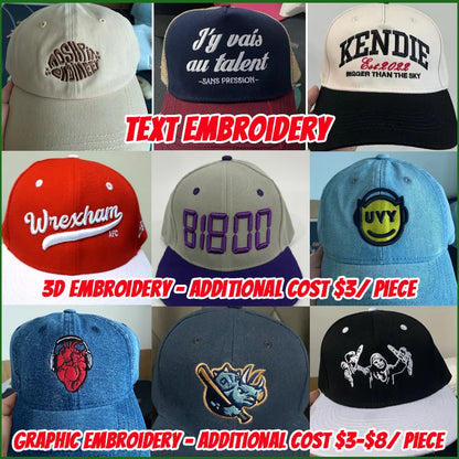 Fedoryn Custom Embroidery Baseball Cap for Men and Women DIY Design Mesh Cap LOGO Print Hat Quality Truck Hat Wholesale Unisex