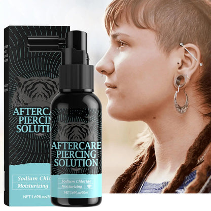 1pc After Care Piercing Solution 50ml Gentle Safe Mist Piercing Spray Aftercare For Adults Men Women Friends Daily Home Indoor