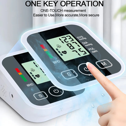 Digital Upper Arm Blood Pressure Monitor - Automatic BP Tonometer with Pulse Measurement,Sphygmomanometer Health Monitoring