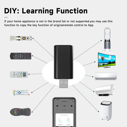 Smart WiFi IR Remote Control USB Mini Universal Infrared Controller Compatible with Alexa Google Assistant Tuya Smart Home