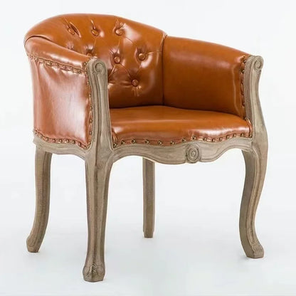 Leisure Sofa Chair, Solid Wood Antique Dining Chair, European Hotel Dining Chair, Living Room Leisure Sofa,Support Customization