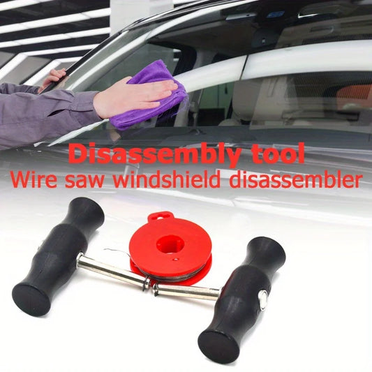 3pcs A Set Car Auto Windshield Removal Tool Windscreen Window Glass Cutting Wire & Handles Car Accessories