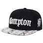 Men's Spring and Summer Hip-hop Hats Wide-brimmed Letters Camouflage Baseball Caps Youth Trendy Handsome Flat-brimmed Hats