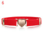 2022 Children Stretch Belts Girls Multicolor Adjustable Elastic Waist Belts with Heart Shape Buckle Waistband Accessories
