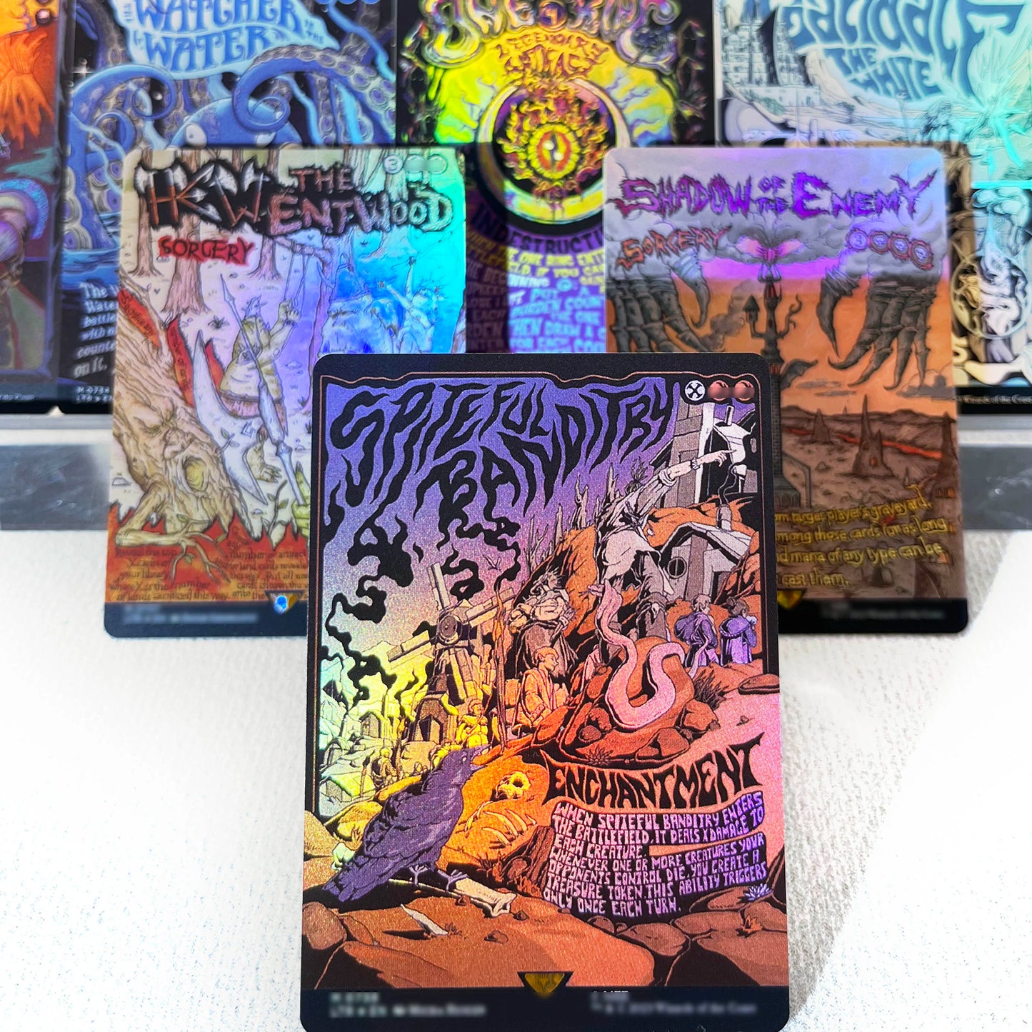 LTR FOIL3-01 Tcg proxy magic cards The One Ring Dawn of a New Age Shadow of the Enemy Hew the Entwood gather