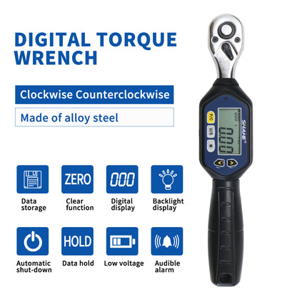 Shahe MINI Digital Torque Wrench 1/4‘’ 3/8‘’ 1/2‘’ Professional Bike Car Repair Adjustable Torque Wrench Hand Tools