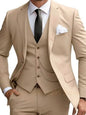 Elegant Mint Green 3 Piece Men's Suit Groom Tuxedos Business Suits Slim Fit Notch Lapel Blazer Vest Pants for Wedding Party Prom