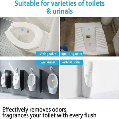 Toilet Gel 1Pc/14 Count Toilet Bowl Gel Stamp 9 Kinds Of Scent Toilet Cleaner Gel Stamp Kit Air Freshener Flower Fragrance