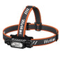 Wurkkos HD16 Headlamp 2500 lm featuring red and white light modes and a sensor powered by an 18650 battery with USB-C charging