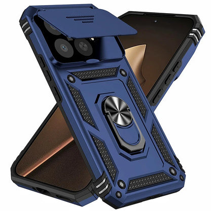 Funda For Xiaomi 15T Pro 5G Case Armor Slide Lens Protect Phone Case For Xiomi 15TPro Xiaomi15T Pro Magnetic Holder Ring Cover