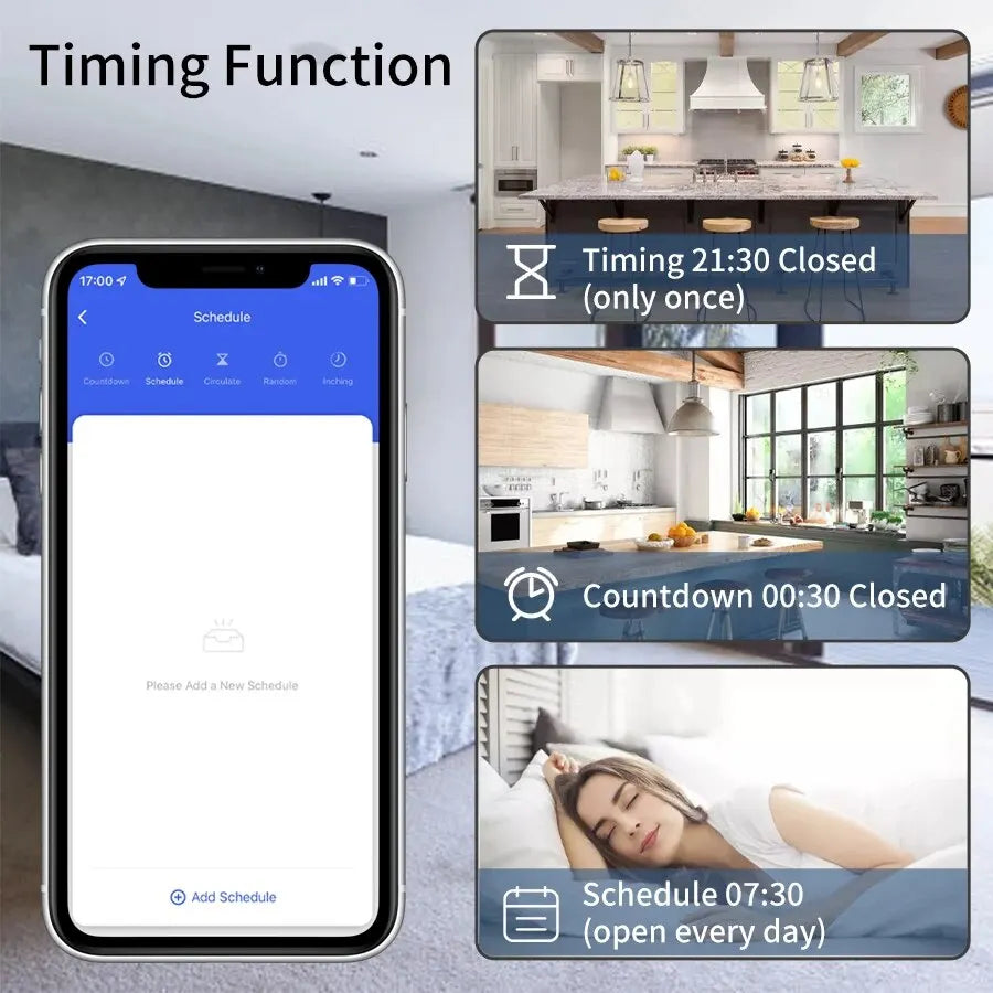 Tuya Smart Wifi Switch RF433Mhz Wireless Light Switch 16A/20A Relay Smart Life App Remote Voice Control With Alexa Google Home