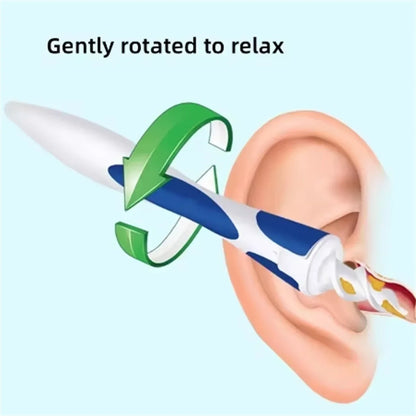 Spiral Ear Oil Remover Portable Soft Ear Oil Remover For Adults And Children Ear Wax Cleaning Tool 16 Head Ear Wax Cleaning Tool
