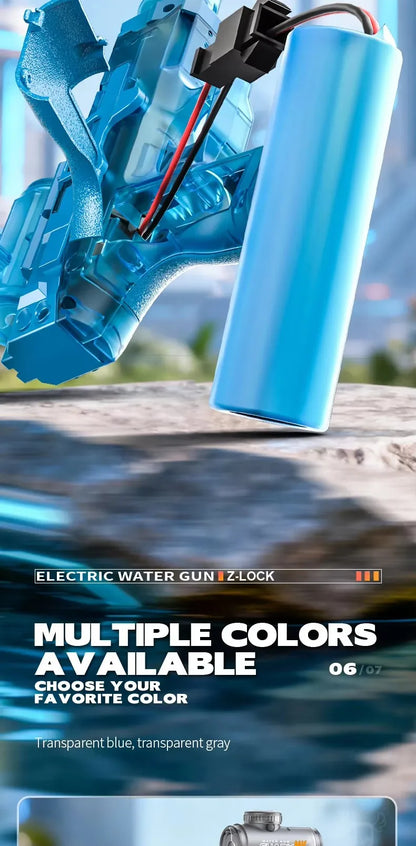 MK9 Pulse Children Electric Water Gun Automatic Water Absorption Induction Flash Light Spray Guns Summer Outdoor Toys for Kids