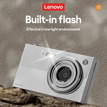 Cyfrowy Aparat Fotograficzny Lenovo 96MP 16-krotny Zoom Cyfrowy Aparat dla Studentów do Użytku Zewnętrznego Przeciwwstrząsowy Cyfrowe Wideo Autofocus z Kartą 32G XJ22