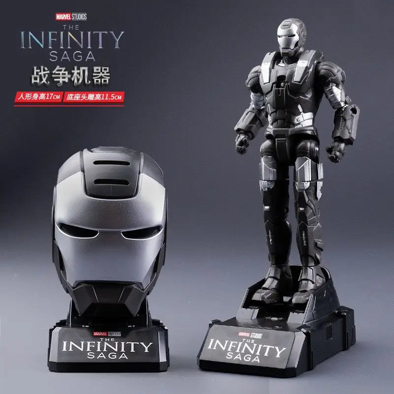 【Avengers】Iron Man MK85+Captain America+Spider-Man Figure Set, Helmet Mask, Marvel Hero Collection Model Toy Gift