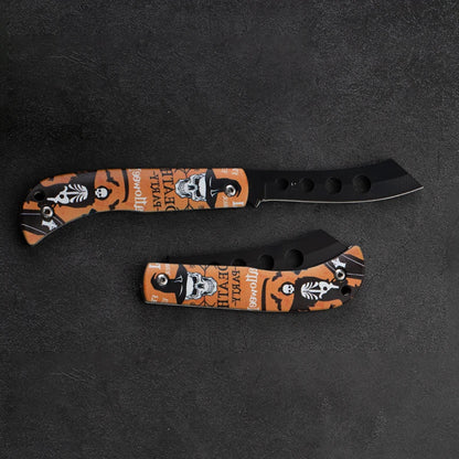 Pocket Portable Mini Folding Knife Stainless Steel Self-defense EDC Multi-purpose Camping Camp tools Halloween style