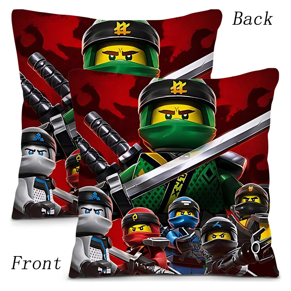 Pillow Covers Cartoon For Game Ninjagos Sofa Decorative Home Double-sided Printing Short Plush Cute Cushion Cover