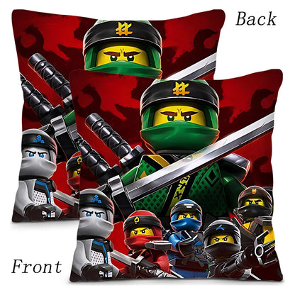 Pillow Covers Cartoon For Game Ninjagos Sofa Decorative Home Double-sided Printing Short Plush Cute Cushion Cover