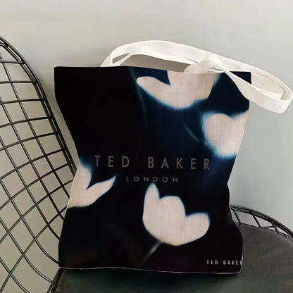 Fashion T-TED B-BAKERs Storage Bags Canvas Double-Sided Print Fashion Shoulder Tote Shopping Bag Gift Eco Handbags