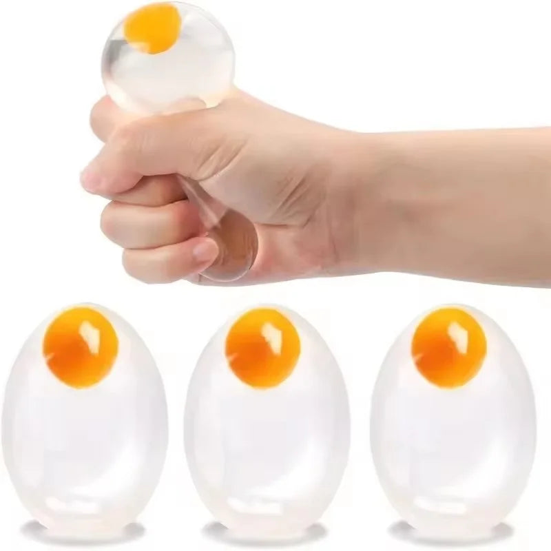 Yolk Balls for Kids Splat Ball Squishy Clear Egg Yolk Fun Squeeze Toy Anxiety Reducer for Kids Adults Birthday Party Favors