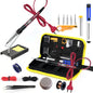 80W Soldering iron kit adjustable temperature LCD solder welding tools Ceramic heater soldering tips Tweezers soldering wire