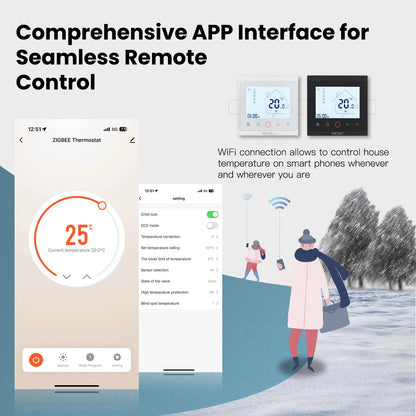 MOES Tuya WiFi ZigBee Smart Thermostat Room Temperature Controller for Water Electric Floor Heating Gas Boiler Alexa Google Home