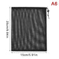 Black White Durable Mesh Drawstring Bag Storage Pouch Multi Purpose Home Travel Outdoor Activity Laundry Bag Stuff Sack