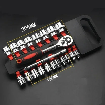 Portable 12PCS Bike Repair Tool Kit Multifunction Socket Wrench Set for Motorcycle Auto Boat Hardware Repair