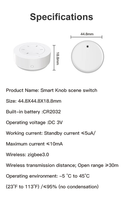 Works With Tuya zigbee Smart Button Scene Switch 1/2/3/4 Gang Switch Push Button Controller Works in Smart Life App ZigBee Gatew