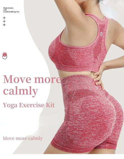 Yoga Set Gym Shorts Women Sport Bras Brassiere Workout Tops for Women Yoga Clothes Fitness Leggings Gym Set Seamless Yoga Sets
